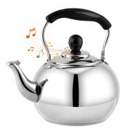 DclobTop Stove Top Whistling Tea Kettle 2.5 Quart Classic teapot appearance Culinary Grade Stainless Steel Teapot Composite process bottom