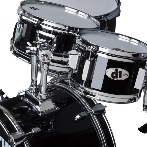  Ddrum ddrum D1 Junior Complete Drum Set with Cymbals, Midnight Black
