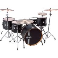 Ddrum ddrum REFLEX RSL PH 24 5PC BKS Reflex Powerhouse 24 Drum Set, 5 Piece, Black Satin