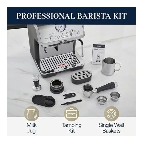  De'Longhi La Specialista Espresso Machine with Grinder, Milk Frother, 1450W, Barista Kit - Bean to Cup Coffee & Cappuccino Maker