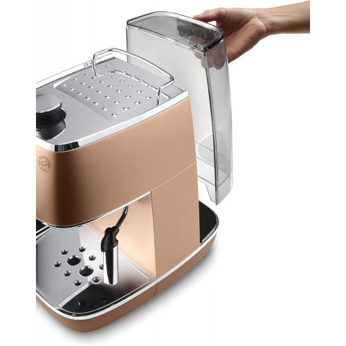  De’Longhi DeLonghi ECI 341.CP DISTINTA Espressomaschine mit Cappuccino-Aufschaumduese,Metallic