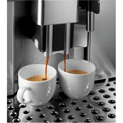  De’Longhi DeLonghi PrimaDonna ESAM 6600 Kaffeevollautomat (Digitaldisplay, integriertes Milchsystem, Kegelmahlwerk 13 Stufen, Edelstahlgehaeuse, 2-Tassen-Funktion) silber