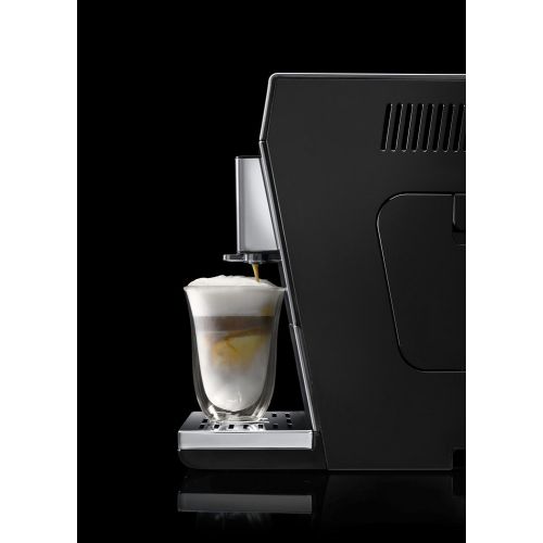  De’Longhi DeLonghi PrimaDonna XS ETAM 36.366.MB Kaffeevollautomat (Digitaldisplay, integriertes Milchsystem, Lieblingsgetranke auf Knopfdruck, Edelstahlfront, 2-Tassen-Funktion) silber/schwa