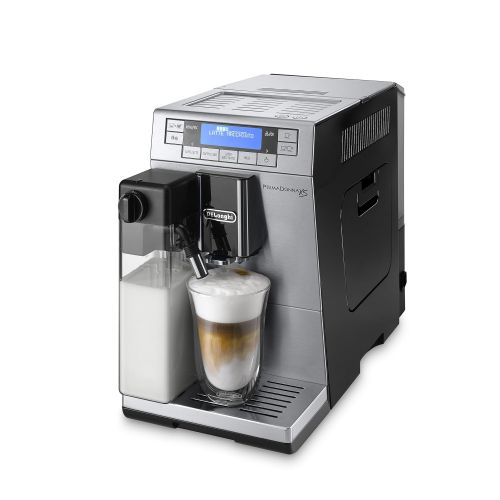  De’Longhi DeLonghi PrimaDonna XS ETAM 36.366.MB Kaffeevollautomat (Digitaldisplay, integriertes Milchsystem, Lieblingsgetranke auf Knopfdruck, Edelstahlfront, 2-Tassen-Funktion) silber/schwa