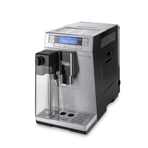  De’Longhi DeLonghi PrimaDonna XS ETAM 36.366.MB Kaffeevollautomat (Digitaldisplay, integriertes Milchsystem, Lieblingsgetranke auf Knopfdruck, Edelstahlfront, 2-Tassen-Funktion) silber/schwa