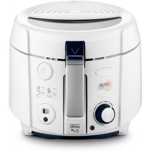  De’Longhi DeLonghi F 38436 Roto Fritteuse | mit herausnehmbarem Frittierbehalter | OElablauffunktion | weiss