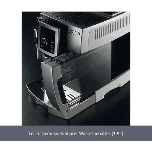  De’Longhi DeLonghi ECAM 23.420.SB  Kaffeevollautomat mit Milchaufschaumduese, Digitaldisplay mit Klartext, 2-Tassen-Funktion, grossr 1,8 l Wassertank, 35,4 x 23,8 x 43 cm, silber/schwarz