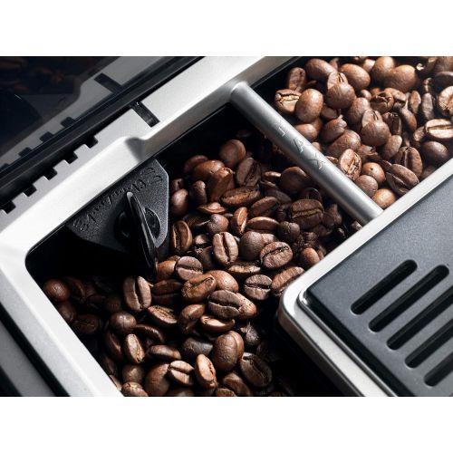  De’Longhi DeLonghi ECAM 23.420.SB  Kaffeevollautomat mit Milchaufschaumduese, Digitaldisplay mit Klartext, 2-Tassen-Funktion, grossr 1,8 l Wassertank, 35,4 x 23,8 x 43 cm, silber/schwarz