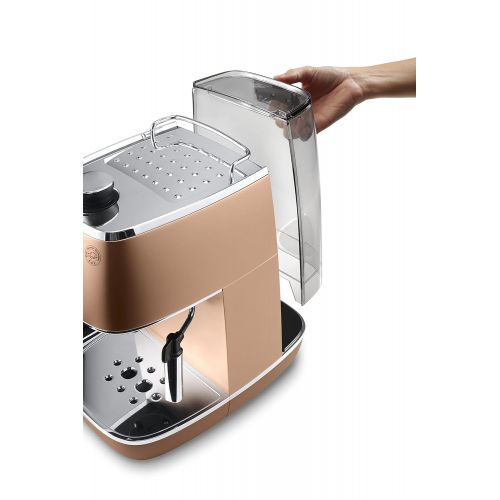  De’Longhi DeLonghi ECI 341.CP DISTINTA Espressomaschine mit Cappuccino-Aufschaumduese,Metallic