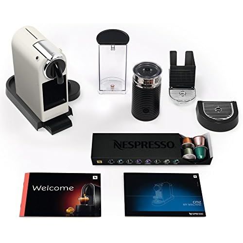  DeLonghi Nespresso EN267.WAE Citiz Kaffemaschine | Hochdruckpumpe und perfekte Warmeregelung | Energiesparfunktion | Integrierter Aeroccino-Milchaufschaumer | creme-weiss