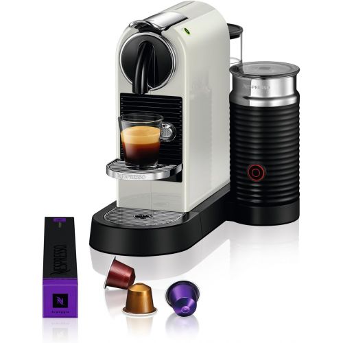  DeLonghi Nespresso EN267.WAE Citiz Kaffemaschine | Hochdruckpumpe und perfekte Warmeregelung | Energiesparfunktion | Integrierter Aeroccino-Milchaufschaumer | creme-weiss