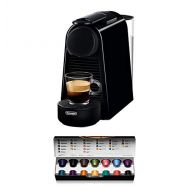 DeLonghi Nespresso Essenza Mini EN 85.B Kaffeekapselmaschine Welcome Set mit Kapseln in unterschiedlichen Geschmacksrichtungen 19 bar Pumpendruck, Platzsparend, Schwarz