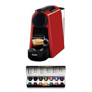 DeLonghi Nespresso Essenza Mini | EN 85.R Kaffeekapselmaschine | Welcome Set mit Kapseln in unterschiedlichen Geschmacksrichtungen | 19 bar Pumpendruck | Platzsparend | Rot