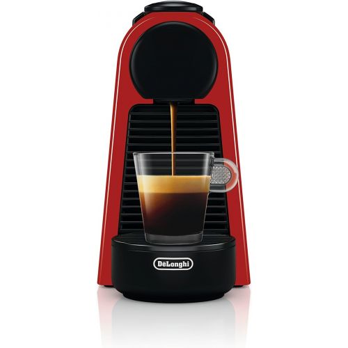  DeLonghi Nespresso Essenza Mini | EN 85.R Kaffeekapselmaschine | Welcome Set mit Kapseln in unterschiedlichen Geschmacksrichtungen | 19 bar Pumpendruck | Platzsparend | Rot