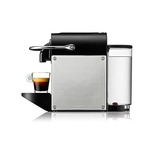  DeLonghi Nespresso EN 125.S Kapselmaschine Pixie Electric | 1260 Watt | 0,7 Liter | Flexible Tassen-Abstellflache fuer verschiedene Glaser | silber