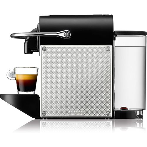  DeLonghi Nespresso EN 125.S Kapselmaschine Pixie Electric | 1260 Watt | 0,7 Liter | Flexible Tassen-Abstellflache fuer verschiedene Glaser | silber