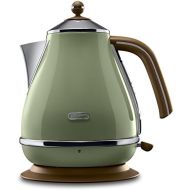 [아마존베스트]De’Longhi DeLonghi Wasserkocher Icona Vintage KBOV2001.BK - 1,7 l mit Wasserstandsanzeige und 360° Basis, Edelstahl in elegantem Retro Look mit Chrom-Details, gruen