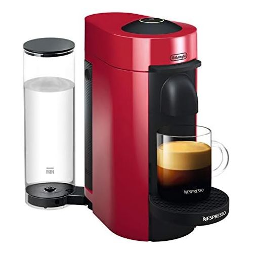  DeLonghi Nespresso Vertuo | ENV 150.R Kaffeekapselmaschine | Perfekte Crema dank Centrifusion Technologie |Eine Kaffeemaschine, 3 Tassengroessen | 1,1 L | rot