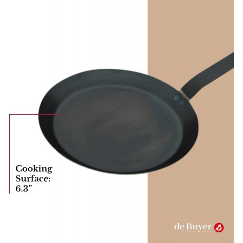  [아마존베스트]De Buyer Crepe Pan, Blue Steel, Made in France, 6.5-Inch Cooking Surface, 8-Inches Rim to Rim