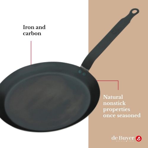  [아마존베스트]De Buyer Crepe Pan, Blue Steel, Made in France, 6.5-Inch Cooking Surface, 8-Inches Rim to Rim