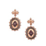 De Maria Silver earrings with rubies and diamonds