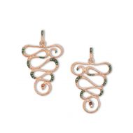 De Maria Silver snake earrings