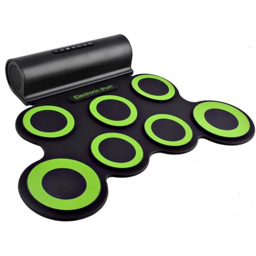  [아마존베스트]deAO Rollable Electric Drums Set - Foldable Musical Entertainment with Built-in Bluetooth Mode, Speakers, Foot Pedals and Drumsticks for Kids, Beginners, Adults