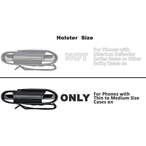  [아마존베스트]DeBin iPhone 12 Pro iPhone XR Holster, Leather Belt Holster Case with Belt Clip and Loops Cell Phone Holder Pouch for Apple iPhone 12 Pro/ 12/ 11/ XR (Fits Cellphone with Other Cas