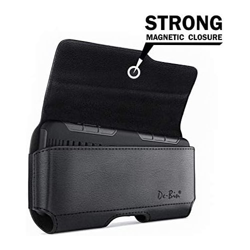  [아마존베스트]DeBin iPhone 12 Pro iPhone XR Holster, Leather Belt Holster Case with Belt Clip and Loops Cell Phone Holder Pouch for Apple iPhone 12 Pro/ 12/ 11/ XR (Fits Cellphone with Other Cas