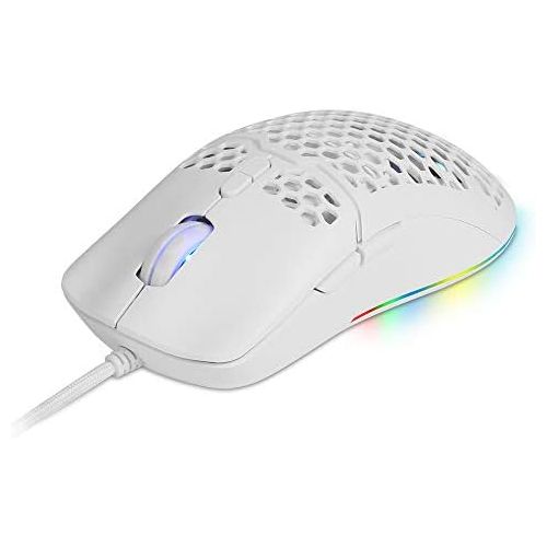  DeLUX 67G (2.36oz) Wired Lightweight Gaming Mouse with 7200DPI, 1000Hz Polling Rate, RGB Backlit and 7 Programmable Buttons, Honeycomb Gaming Optical Mouse for PC Gamer(M700BU(A725