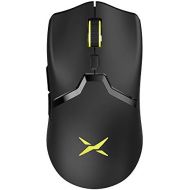 DELUX M800DB 70G(2.47oz) 2.4G Wireless Lightweight Gaming Mouse, Up to 50 Hr Battery Life, with PAW3335 16000DPI, Ultralight Weave Cable, 6 Programmable Buttons and RGB Light (Blac