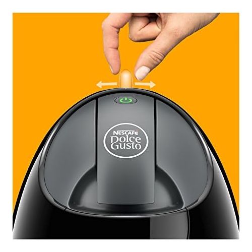  DeLonghi EDG 250.B, NESCAFEE Dolce Gusto Jovia Kapsel Kaffeemaschine fuer heisse und kalte Getranke, 15 bar Pumpendruck fuer samtige Crema, Manuelle Wasserdosierung, 0,8l Wassertank, a