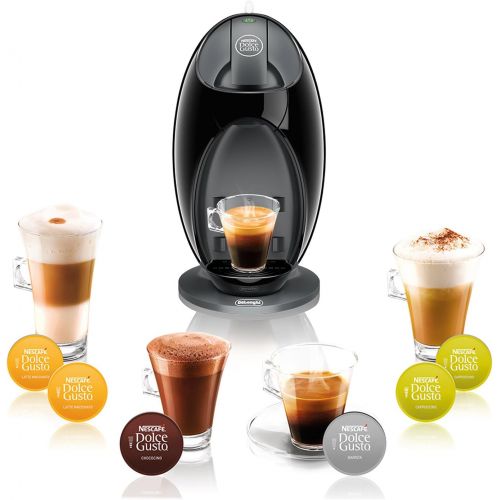  DeLonghi EDG 250.B, NESCAFEE Dolce Gusto Jovia Kapsel Kaffeemaschine fuer heisse und kalte Getranke, 15 bar Pumpendruck fuer samtige Crema, Manuelle Wasserdosierung, 0,8l Wassertank, a