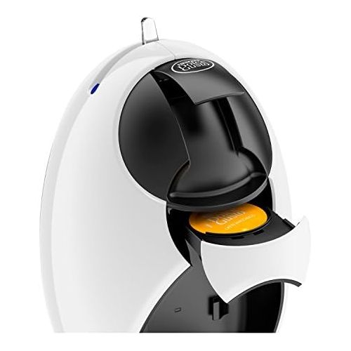  DeLonghi EDG 250.W NESCAFEE Dolce Gusto Jovia Kapsel Kaffeemaschine fuer heisse und kalte Getranke, 15 bar Pumpendruck fuer samtige Crema, Manuelle Wasserdosierung, 0,8l Wassertank, ab