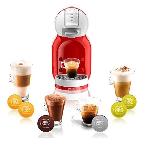  DeLonghi Nescafe Dolce Gusto NESCAFEE Dolce Gusto Mini Me EDG305 Coffee Capsule Machine - Red and White - EDG305.WR