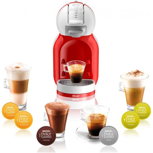  DeLonghi Nescafe Dolce Gusto NESCAFEE Dolce Gusto Mini Me EDG305 Coffee Capsule Machine - Red and White - EDG305.WR