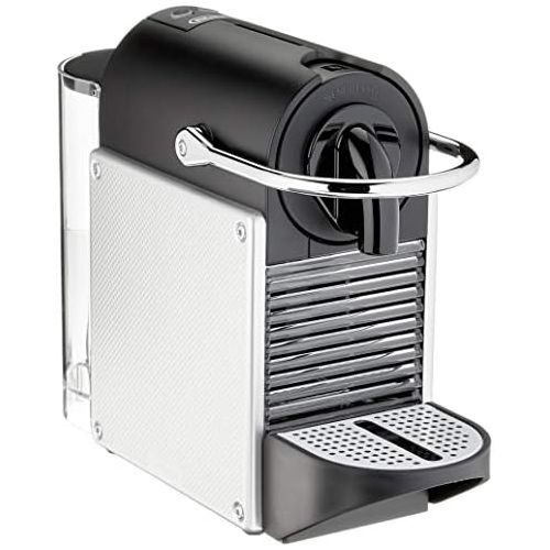  DeLonghi EN 124 EN124.S Kapselmaschine Pixie 1260 Watt Seitenwande aus recycelten Nespresso Kapseln, silber