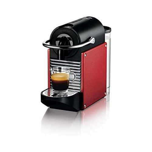  DeLonghi Nespresso EN 125.R Kapselmaschine Pixie Electric | 1260 Watt | 0,7 Liter | Flexible Tassen-Abstellflache | rot