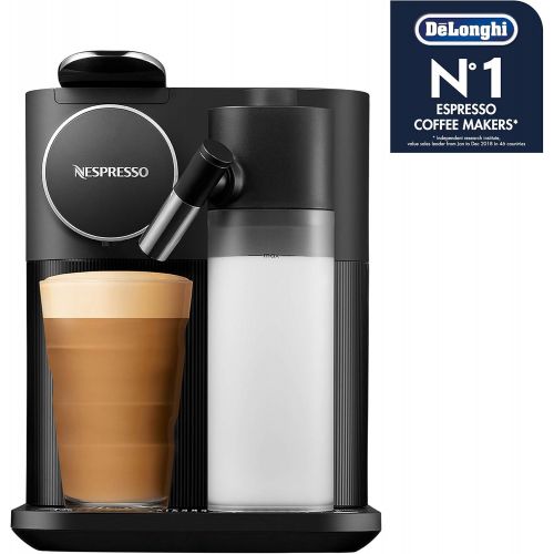  DeLonghi Nespresso Gran Lattissima EN650.B Kapselmaschine, Kaffeemaschine mit Milchaufschaumer, fuer 6 Kaffee-Milchgetranke per Fingertip, 36,7 x 20,3 x 27,6 cm, schwarz