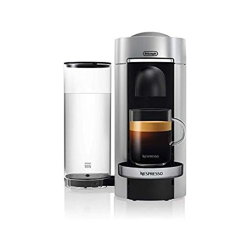  DeLonghi Nespresso Vertuo Plus | ENV 155.S Kaffeekapselmaschine | Perfekte Crema dank Centrifusion Technologie | Inkl. Willkommenspaket mit 12 Kapseln | 1,7 L | silber