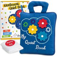 [아마존베스트]deMoca Quiet Book Montessori Toys for Toddlers  Travel Toy  Educational Toy with 9 Toddler Activities Busy Book for Boys & Girls + Zipper Bag