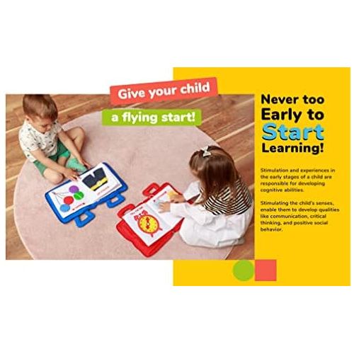  [아마존베스트]deMoca Quiet Book Montessori Toys for Toddlers  Travel Toy  Educational Toy with 9 Toddler Activities Busy Book for Boys & Girls + Zipper Bag