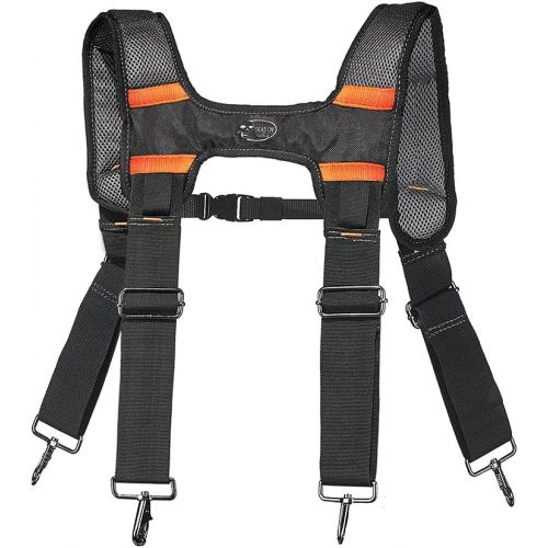  Dead On Tools - 1680 Denier Poly Carpenter’s Tool Belt with Suspenders (HDP400945) , Black