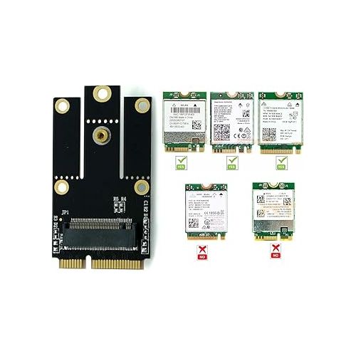  NGFF M.2 (Key-A+E/Key-E) to Mini PCI-E Express Adapter Converter Full Size/Half Size mPCIe Slot for Intel AX210 AX200 9260 8265 8260 7260 3165 WiFi Card