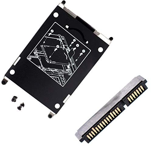  Deal4GO SATA Hard Drive Interposer Connector w/ 2.5 HDD Caddy Bracket Tray Replacement for HP Elitebook 2570P 2560P 2170P