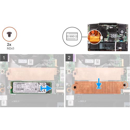  Deal4GO M.2 2280 SSD Heatsink Hard Drive Cover Heat Shield 0YX0F3 YX0F3 for Dell G3 3500 G5 5500 G5 SE 5505