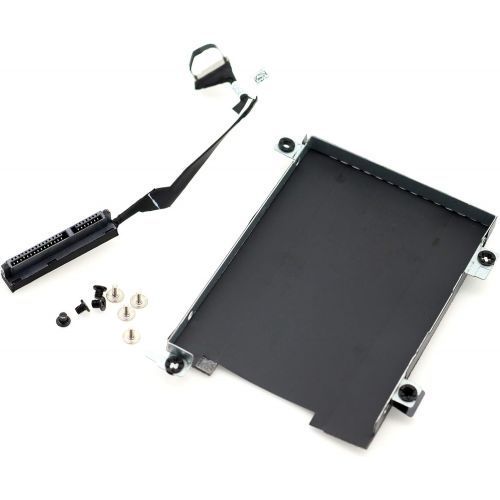  Deal4GO 2.5 7mm HDD Hard Drive Caddy Bracket 0767H3 767H3 w/SSD SATA Hard Drive Cable 0M9XKG M9XKG DC02C00K000 for Dell Latitude 5400 5401 5402 5405