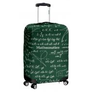 DealioHound Mathematica Design #2 Green Rolling Travel Luggage Cover/Protector