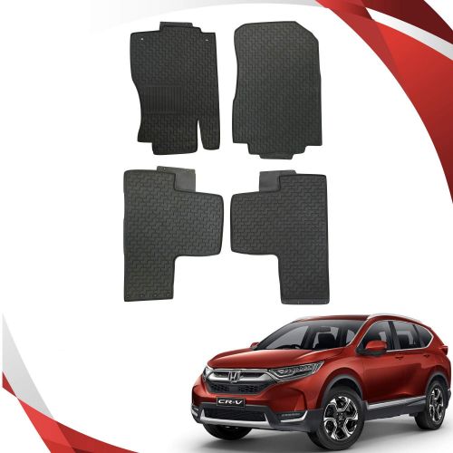  Dealsplaza Custom Made Heavy Duty Latex Car Mats for SUV Honda CRV 2012/2013/2014/2015/2016 Black All Weather 4pcs