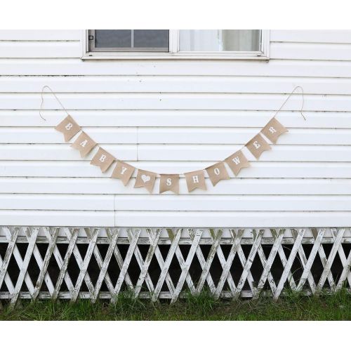  DealzEpic dealzEpic - Baby Shower - Rustic Burlap Banners Baby Shower Party Decoration Props - Swallowtail Shaped Banners